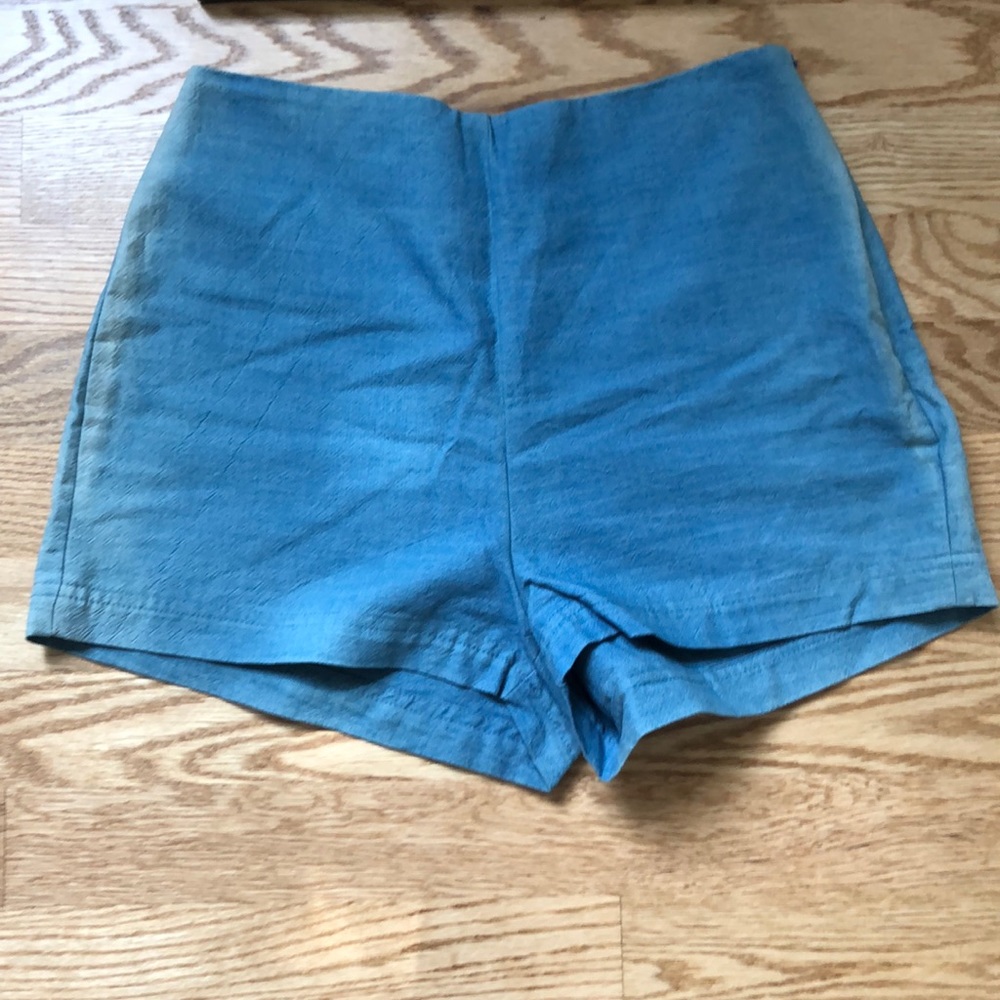 Solid & Striped High Rise Side Zip Jean Short
